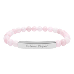 Natural Stone Stretch Bar Believe Bigger Bracelet