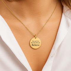 Live What You Believe Coin Necklace