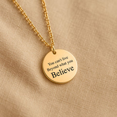 Live What You Believe Coin Necklace