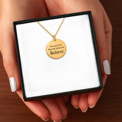 Live What You Believe Coin Necklace