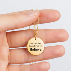 Live What You Believe Coin Necklace