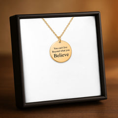 Live What You Believe Coin Necklace