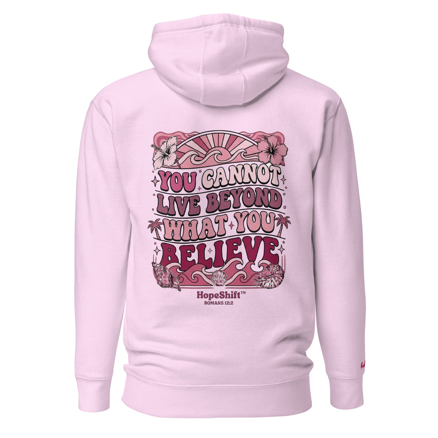 Statement Live What You Believe Hoodie (pink embroidery)