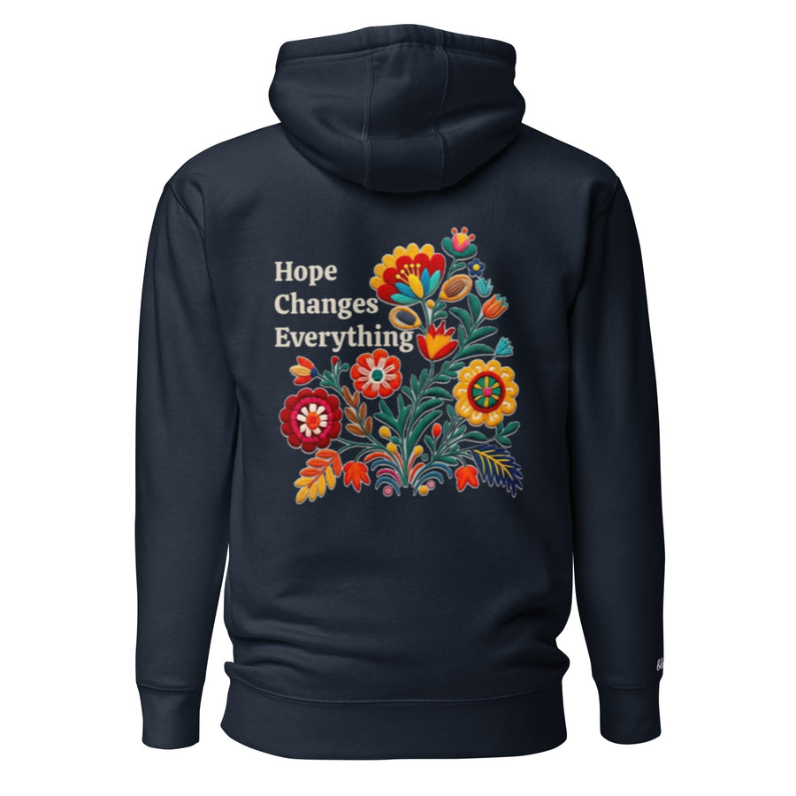 Statement Bloom Hoodie (bone embroidery)