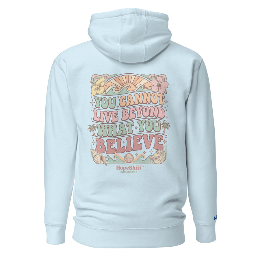 Statement Live What You Believe Hoodie (blue embroidery)