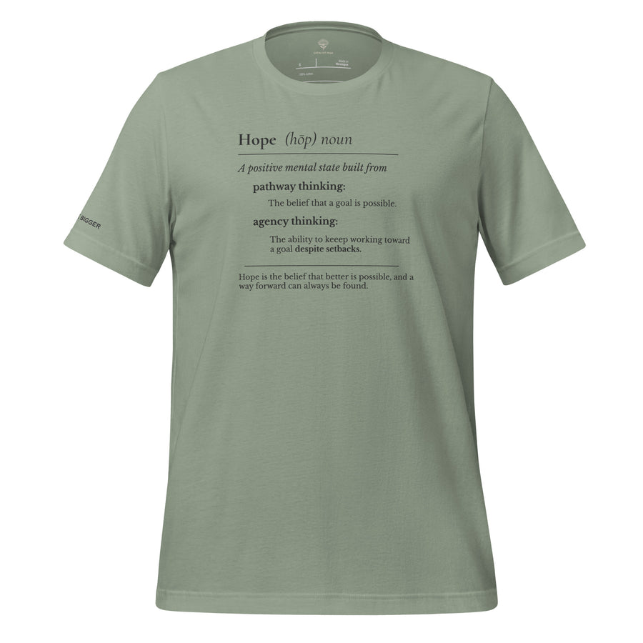 Hope Definition Unisex Tee in Charcoal