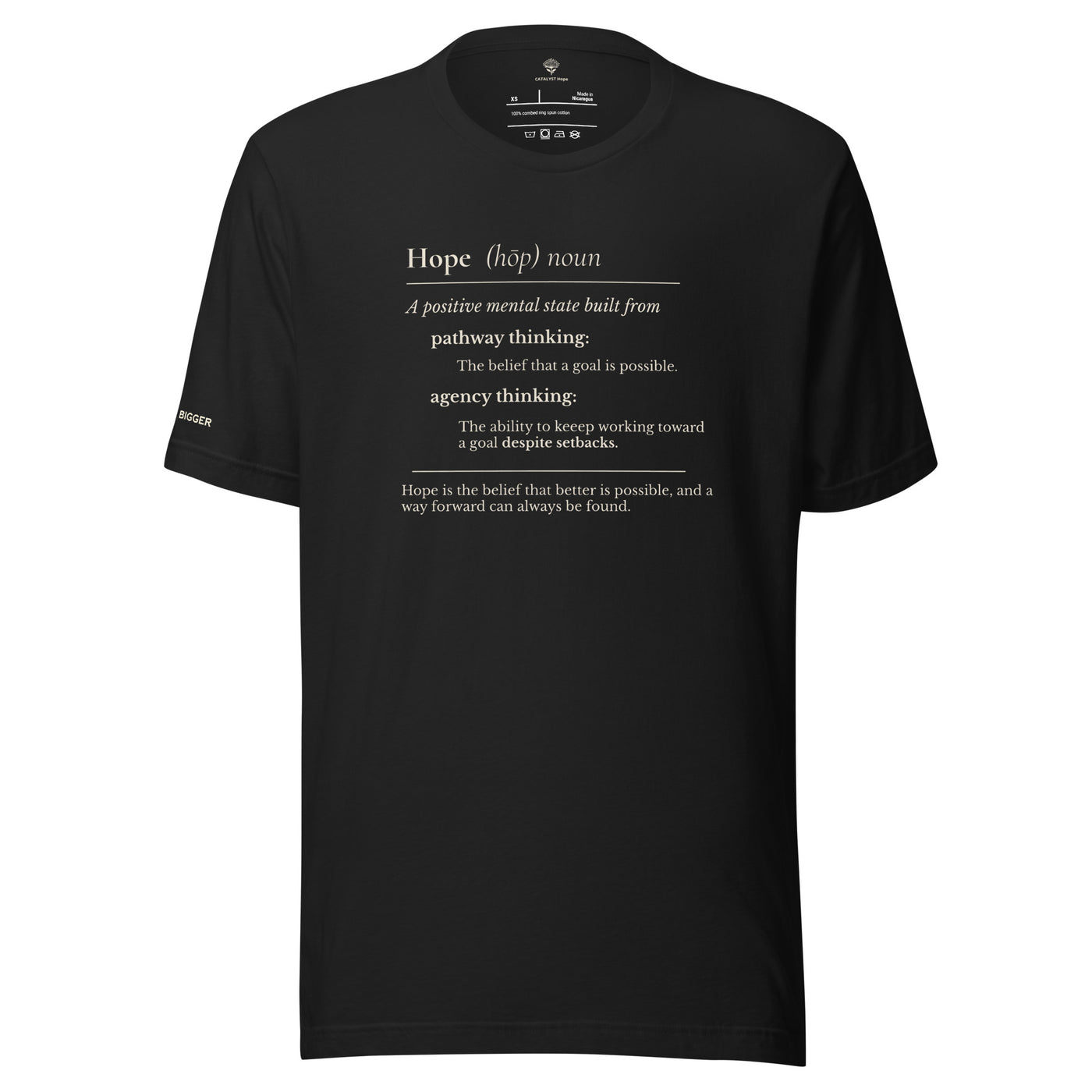 Hope Definition Unisex Tee in bone