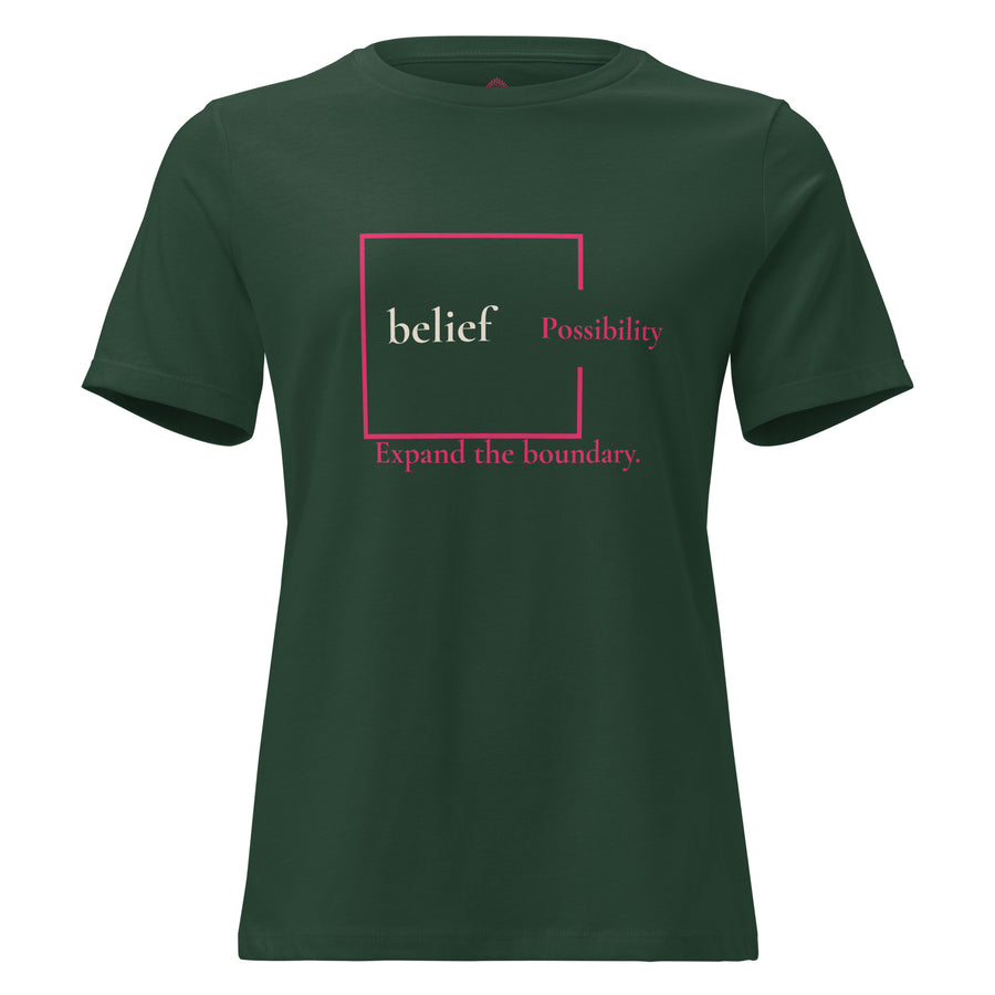 Expand the Boundary Pink and Bone Tee