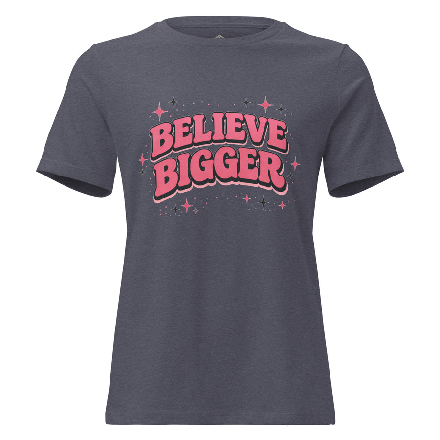 Believe Bigger Pink Women's Cut Tee