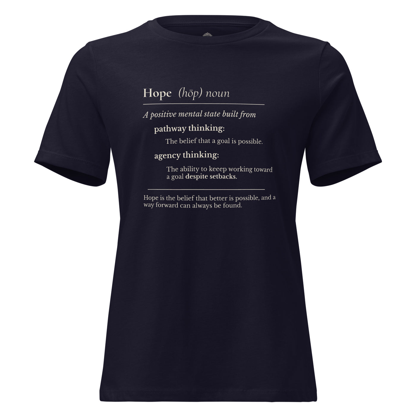 Hope Definition Bone Women's Cut Tee