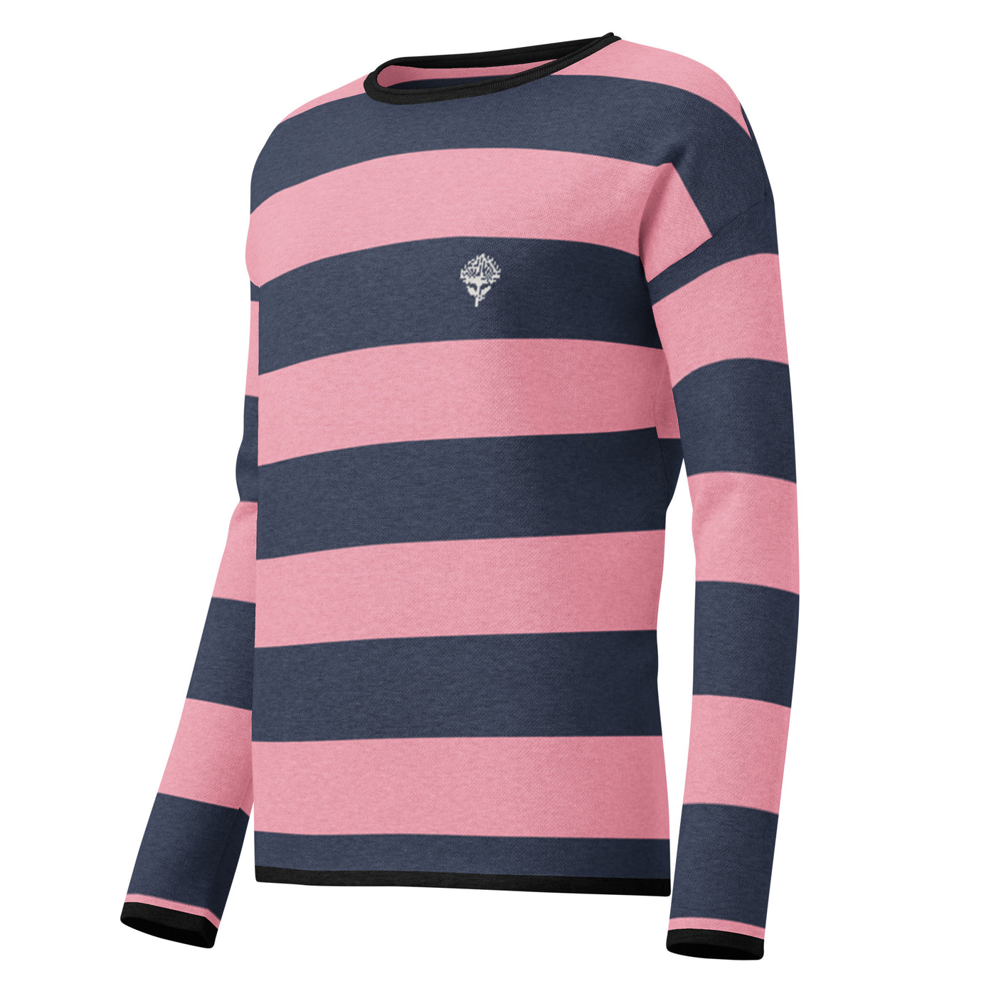 Statement Pink and Navy Women's Sweater
